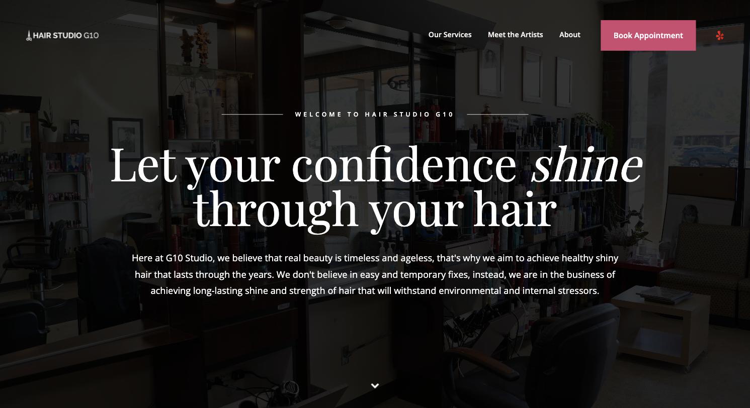 Hair Studio G10 live site